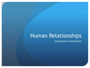 Interpersonal relationships review