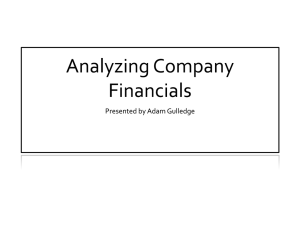 Analyzing Company Financials