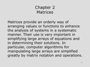 Chapter 1 Matrices - Delmar
