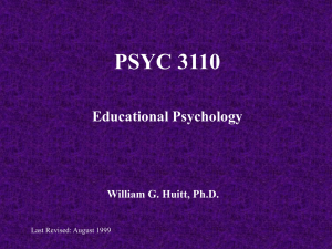 PSYC 3110: Syllabus - Educational Psychology Interactive