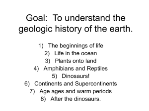 Goal: To understand the geologic history of the