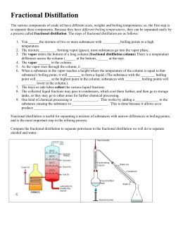 simple and fractional distillation exercises fractional distillation is useful for separating a mixture of substances