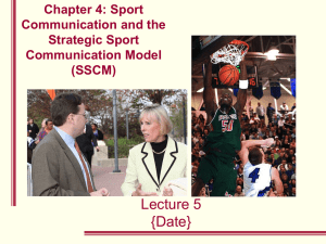 Chapter 4: Sport Communication and the Strategic