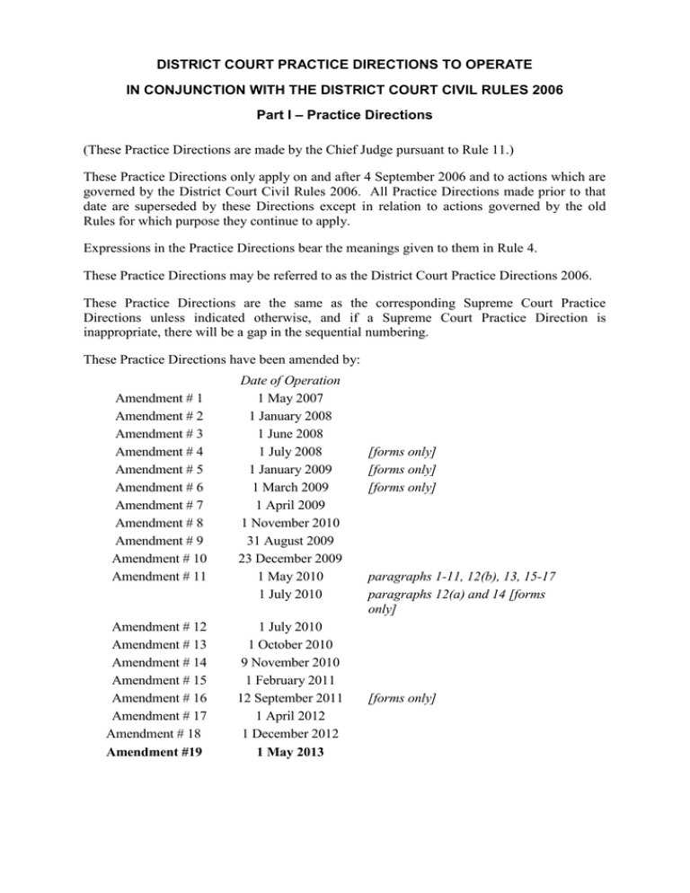 Chapter 6 – Appellate Proceedings – District Court Variation