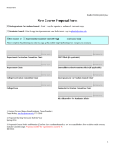 New Course Proposal Form - Arkansas State University