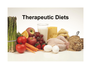 Therapeutic Diets