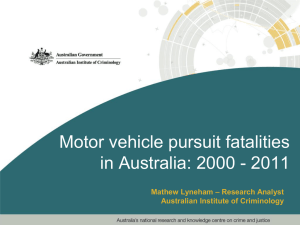 Motor vehicle pursuit fatalities in Australia, 2000 – 2011: National