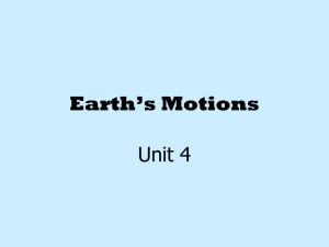 Earth's Motions