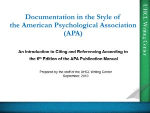 APA Style Citation