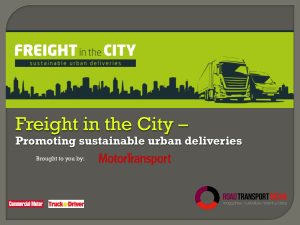 overview of Freight in the City commercial opportunities