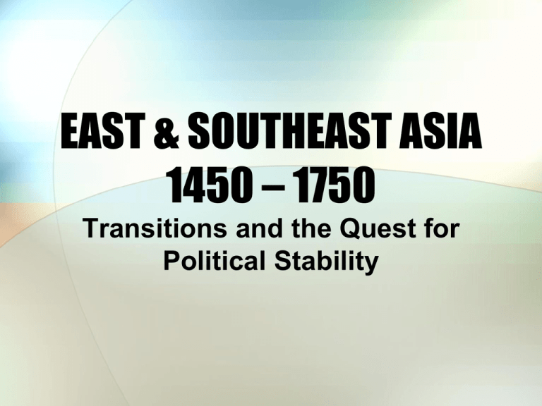 east-asia-1450-1750