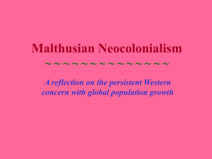 Malthusian Neocolonialism
