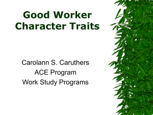 Good Worker Character Traits