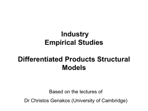 Product Differentiation and Demand Estimation