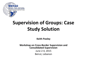 Supervision of Groups: Case Study Solution