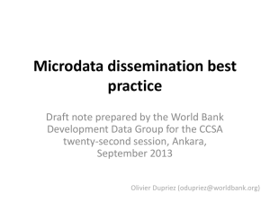 Microdata dissemination best practice