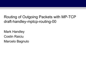 PowerPoint Presentation - Routing of Outgoing Packets with