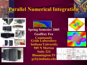 Parallel Numerical Integration - Community Grids Lab