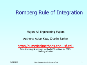 Romberg Rule - Math For College