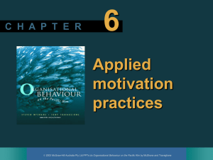 Applied Motivation Practices - McGraw Hill Higher Education
