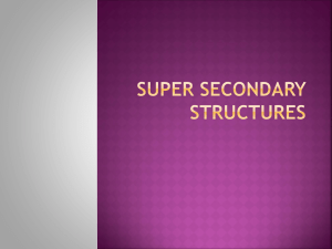 Super secondary Structures