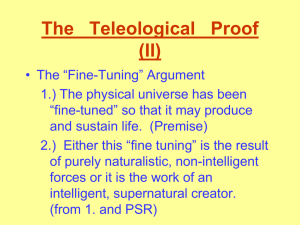 The Teleological Argument