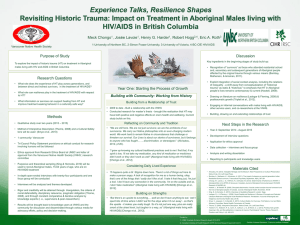 Historic trauma Aboriginal males adherence