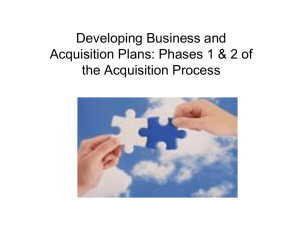 Developing Business and Acquisition Plans-