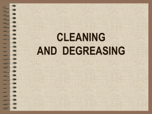 cleaning and degreasing