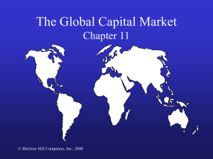 The Global Capital Market Chapter 11