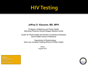 HIV Testing - UCLA Center for World Health