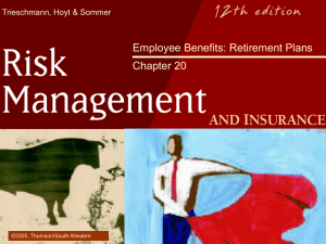 Employee Benefits: Retirement Plans Chapter 20