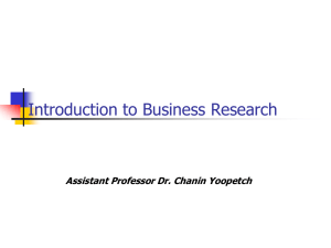 2. Introduction to business research