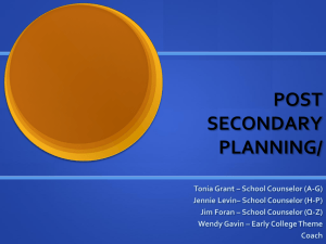 Post Secondary Planning - Connecticut River Academy