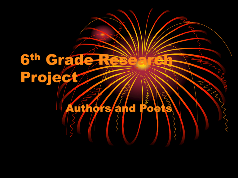 6th grade research project