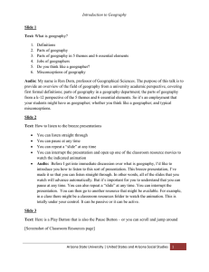 Intro to Geography - Professional Learning Library