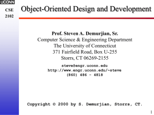 OO Design  - School of Engineering
