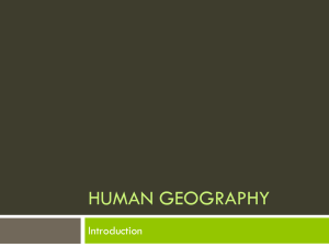 Human Geography - My Teacher Pages
