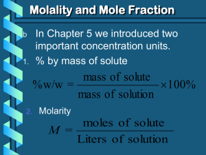 Solution Chemistry PowerPoint