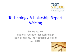 Scholarship Report Writing