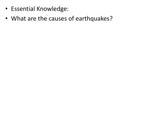 UNIT 7 (2) PLATE TECTONICS, EARTHQUAKES AND VALCANOES