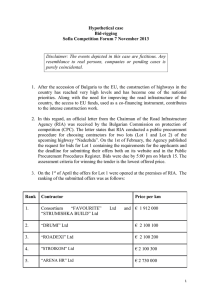 Hypothetical case - Sofia Competition Forum