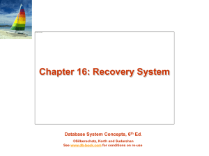 Chapter 17: Recovery System