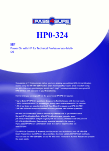 HP0-324 HP - Pass4Sure