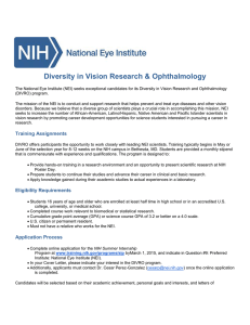 Diversity in Vision Research & Ophthalmology
