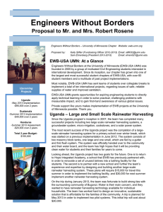 Rosene Proposal 2013 - EWB-UMN - Engineers Without Borders