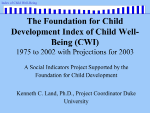 The Foundation for Child Development Index of Child Well