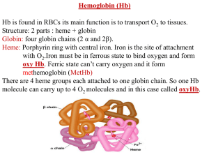 Hemoglobin (lec 6)