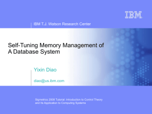 Self-Tuning Memory Management