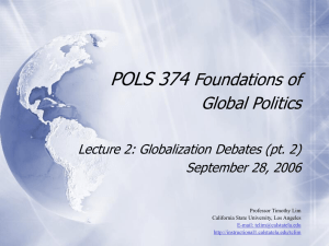 Globalization Debates - Cal State LA